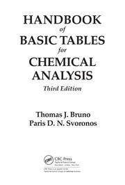 CRC handbook of basic tables for chemical analysis