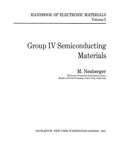 Handbook of Electronic Materials