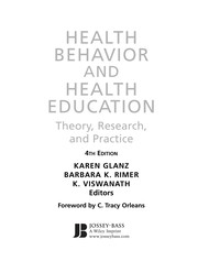 Health behavior and health education