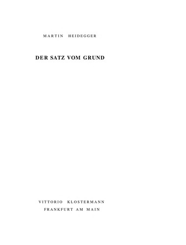 Der Satz vom Grund