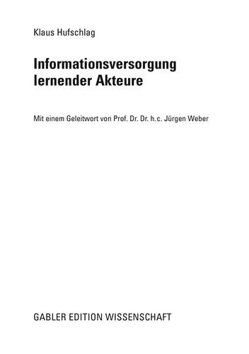 Informationsversorgung lernender Akteure