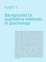 Introduction to qualitative methods in psychology