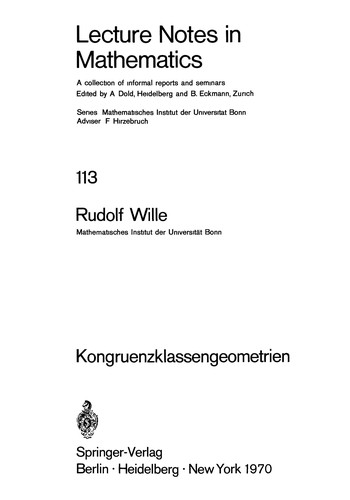 Kongruenzklassengeometrien
