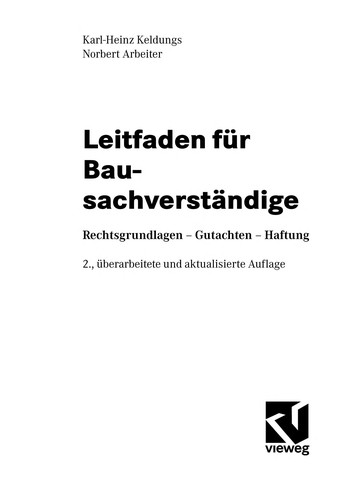 Leitfaden für Bausachverständige