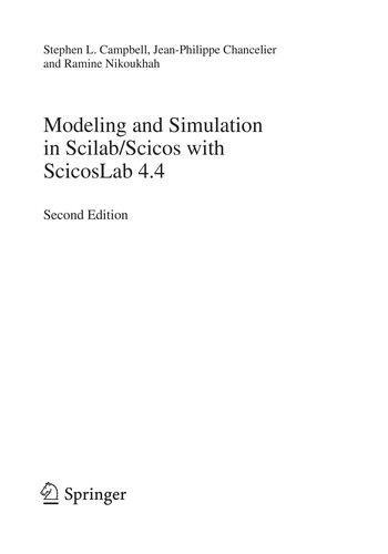 Modeling and simulation in Scilab/Scicos with ScicosLab 4.4