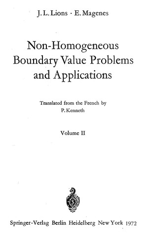 Non-homogeneous boundary value problems and applications