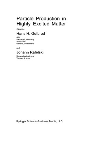Particle production in highly excited matter