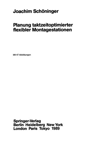 Planung taktzeitoptimierter flexibler Montagestationen