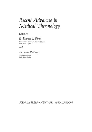 Recent Advances in Medical Thermology
