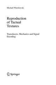 Reproduction of Tactual Textures