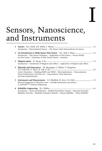 Sensors, nanoscience, biomedical engineering and instruments