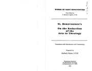 St. Bonaventure's on the reduction of the arts to theology