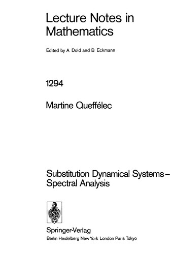 Substitution: Dynamical Systems