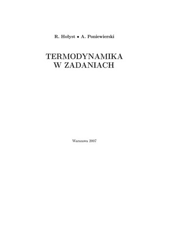 Termodynamika w zadaniach