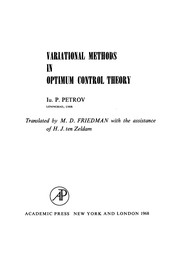 Variational methods in optimum control theory