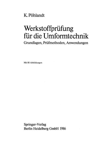 Werkstoffprüfung für die Umformtechnik