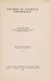 Studies in general physiology