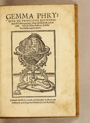 De principiis astronomiae [&] cosmographiae, deq[ue] vsu globi ab eodem editi. Item de orbis diuisione, [&] insulis, rebusq[ue] nuper inuentis