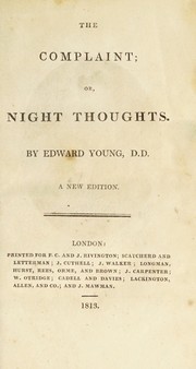 The complaint, or, Night thoughts