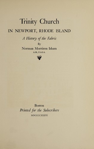 Trinity church in Newport, Rhode Island