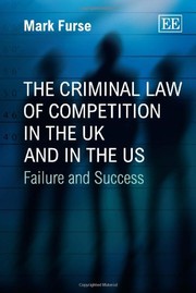 The Criminal Law of Competition in the Uk and in the Us