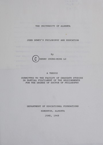 John Dewey's philosophy and education