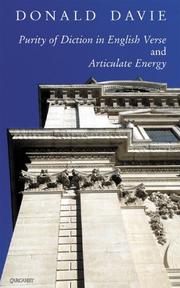 <I>Purity of Diction in English Verse</I> and <I>Articulate Energy</I>