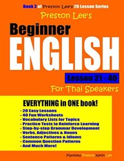 Preston Lee's Beginner English Lesson 21 - 40 For Thai Speakers