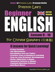 Preston Lee's Beginner English Lesson 9 - 16 For Chinese Speakers
