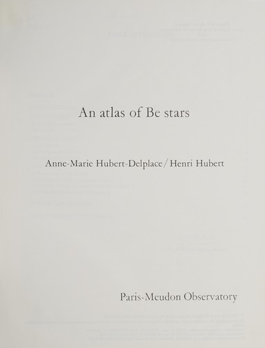 An atlas of Be stars