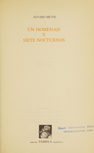 Un homenaje y siete nocturnos