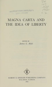 Magna Carta and the idea of liberty