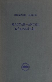 Magyar-angol kéziszótár