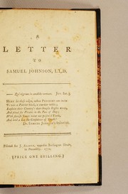 A letter to Samuel Johnson, L.L.D