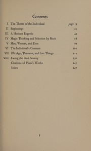 Plato and the individual