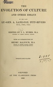 The evolution of culture, and other essays