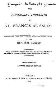 The Consoling Thoughts Of St Francis De Sales