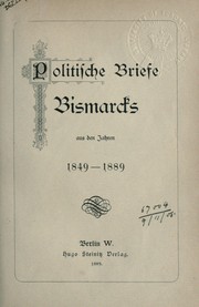 Politische Briefe aus den Jahren 1849-1889