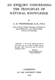 Enquiry concerning the principles of natural knowledge