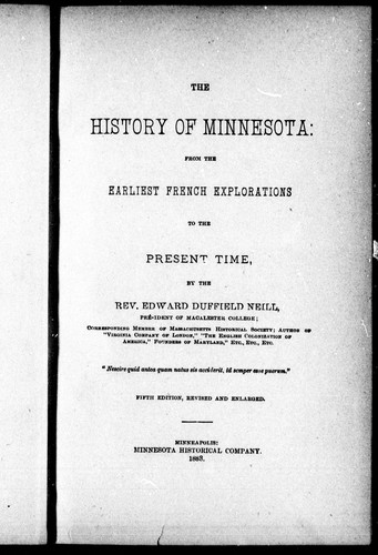 The history of Minnesota