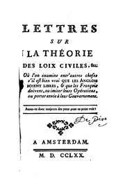 Lettres sur la théorie des loix civiles