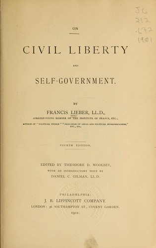 On civil liberty and self-government