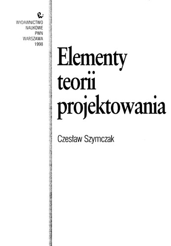 Elementy teorii projektowania