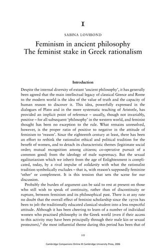 The Cambridge companion to Feminism in philosophy