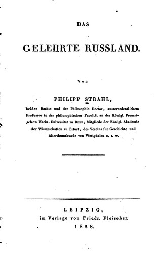 Das gelehrte Russland
