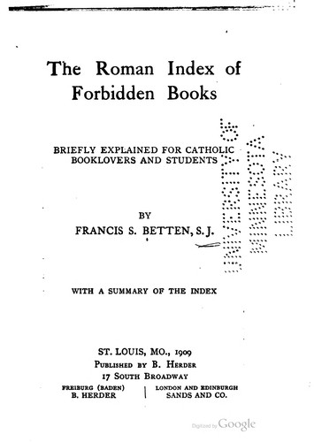 The Roman index of forbidden books