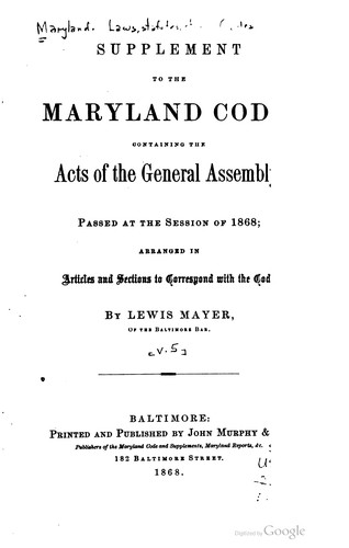The Maryland code