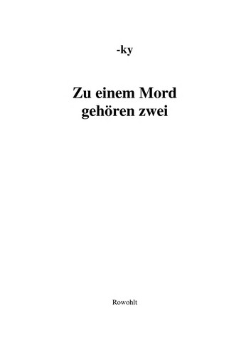 Zu einem Mord gehören zwei