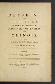 Desseins des edifices, meubles, habits, machines, et ustenciles des Chinois