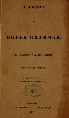 Elements of Greek grammar